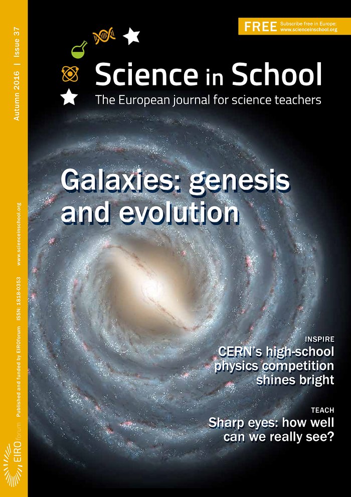 Titelseite von Science in School Ausgabe 37