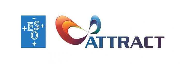 Logotipos combinados do ESO e do ATTRACT