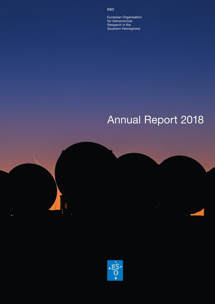 Capa do Relatório Anual do ESO de 2018