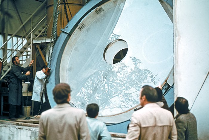 Primary mirror of the ESO 3.6-metre telescope