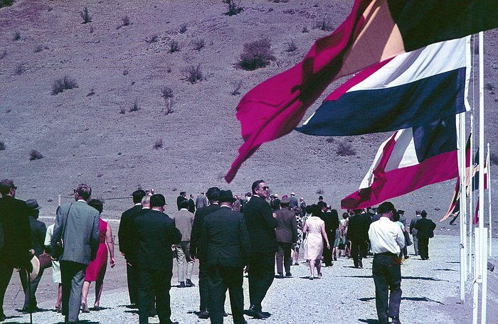 Dedication ceremony for the road to the summit of La Silla.