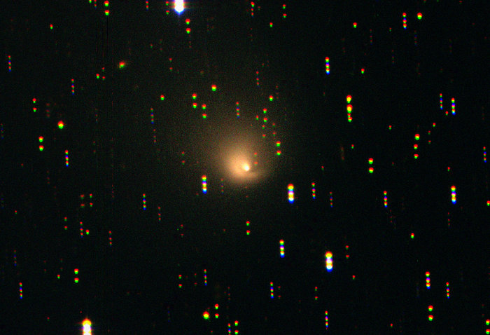 Comet Hale-Bopp, at a distance of nearly 2,000 million kilometres from the Sun