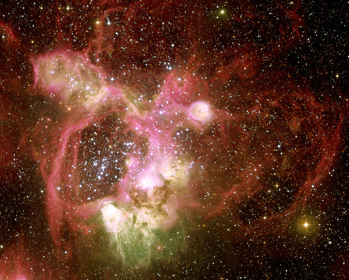 N44 In The Large Magellanic Cloud Central Region Eso