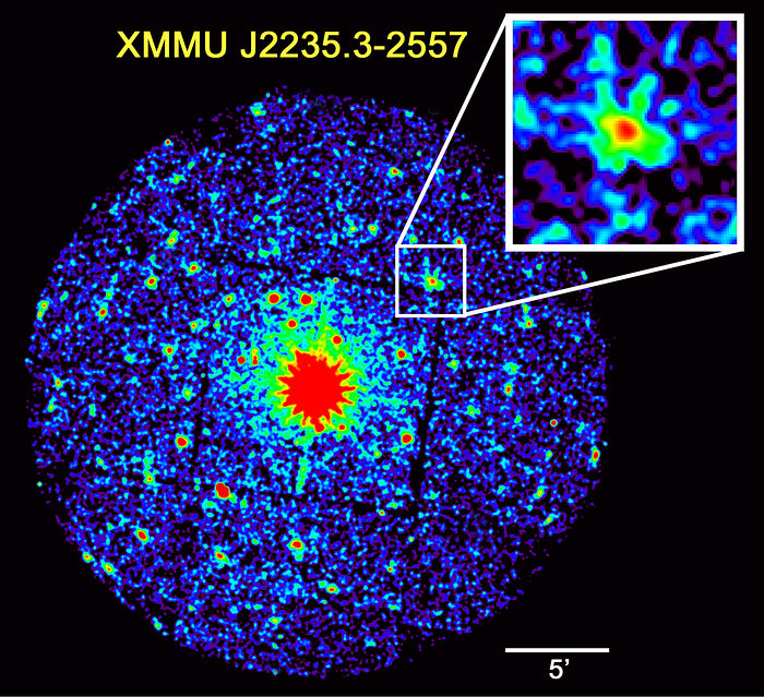 Discovery x-Ray image of the distant cluster