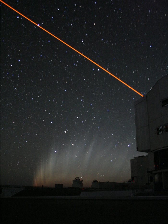 The comet and the laser