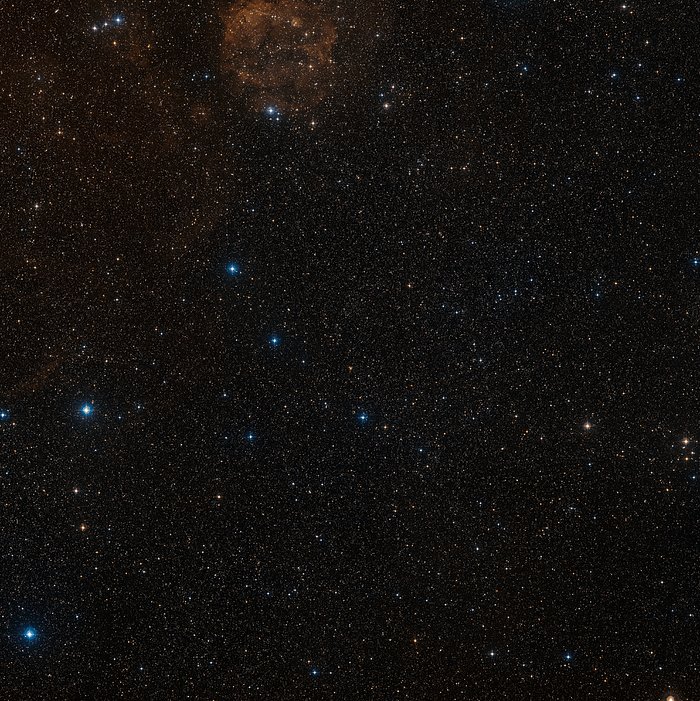 Campo alrededor de la estrella CoRot-7 que alberga a un planeta