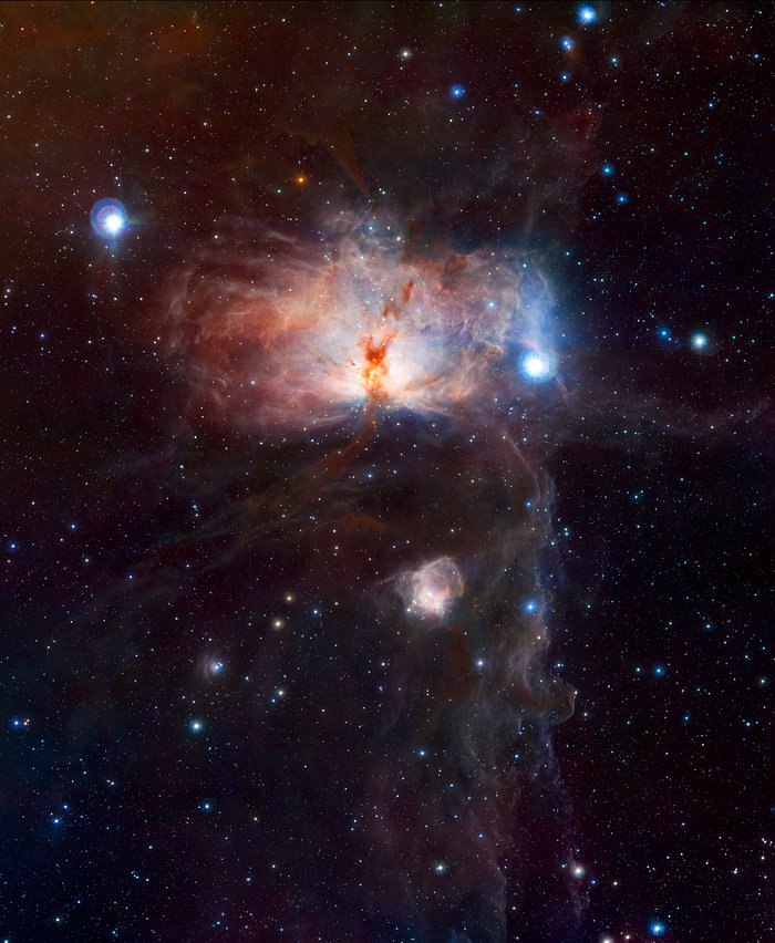 The hidden fires of the Flame Nebula (full frame)
