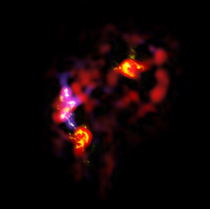 Imagem ALMA das galáxias Antena