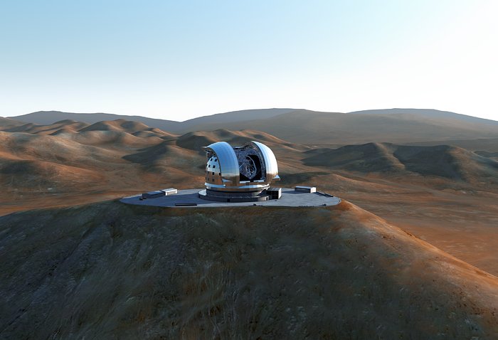 The E-ELT on Cerro Armazones (artist's impression)