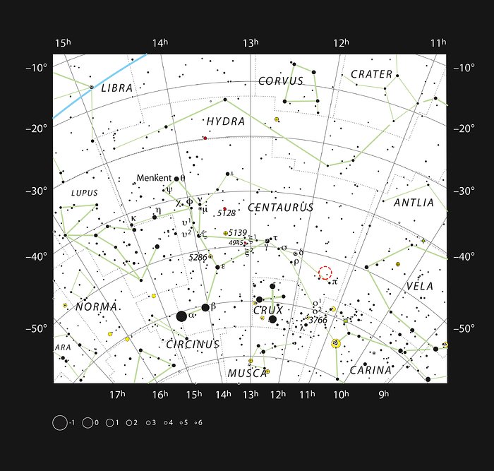 La nebulosa planetaria Fleming 1 en la constelación de Centaurus (El Centauro)