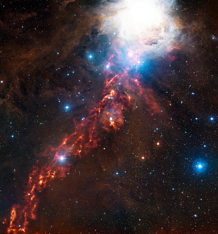 Imagem APEX da formação estelar na Nebulosa de Orion