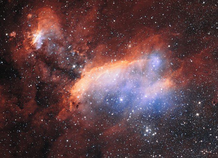 Detailed view of the Prawn Nebula from ESO's VST
