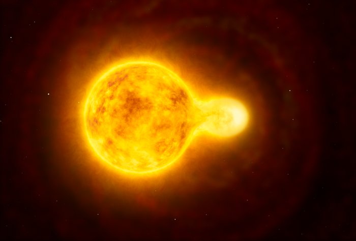 Impresión artística de la estrella hipergigante amarilla HR 5171 