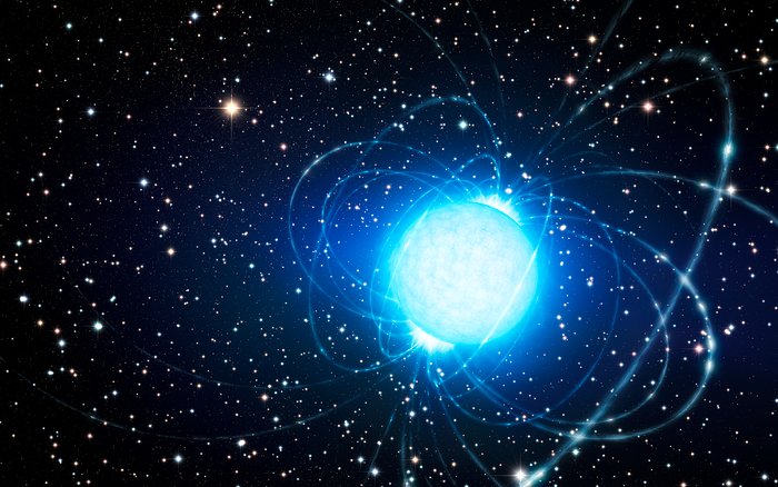 Představa magnetaru ve hvězdokupě Westerlund 1