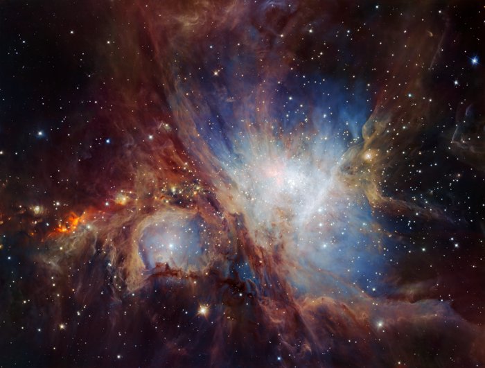 Une vue infrarouge profonde de la Nébuleuse d'Orion acquise par HAWK-1