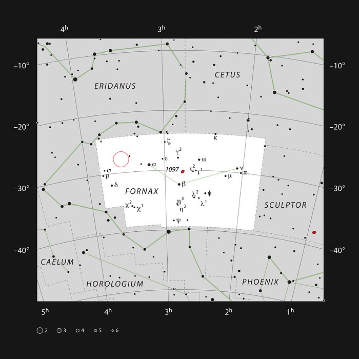 Hubble Ultra Deep Field i stjernebilledet Fornax