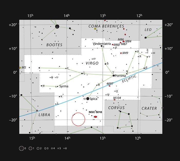 A nebulosa planetária ESO 577-24 na constelação da Virgem