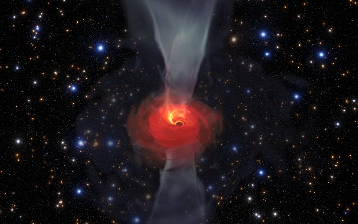 Simulação de um buraco negro supermassivo