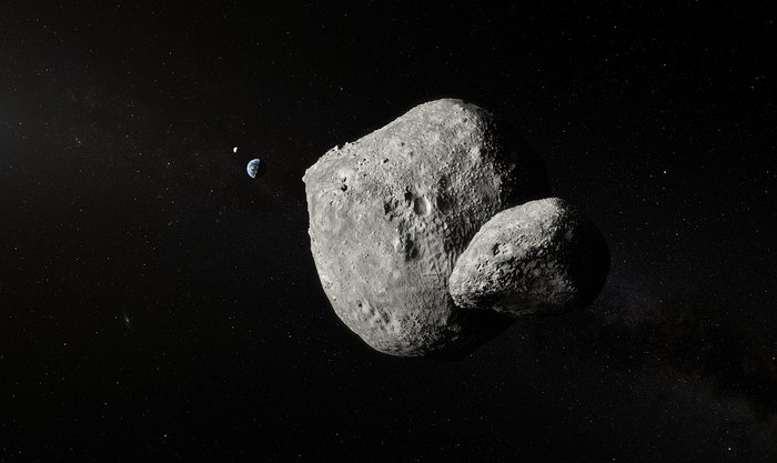Imagem artística do asteroide 1999 KW4