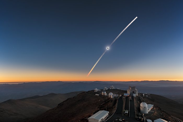 Total solformørkelse på La Silla 2. juli 2019