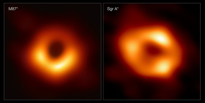 Les deux premières images de trous noirs côte à côte