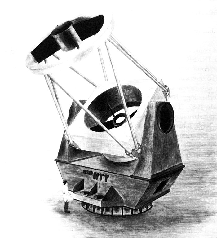 Un modello del New Technology Telescope