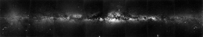 The Milky Way in black and white