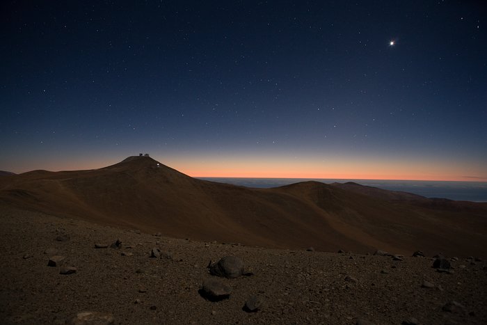 Night falling over Paranal