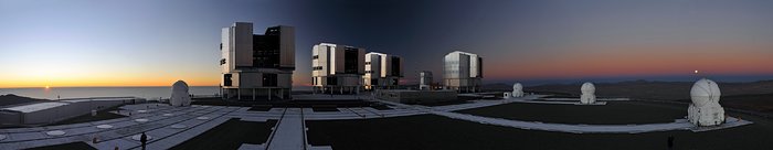 Supermoon over ESO's Very Large Telescope