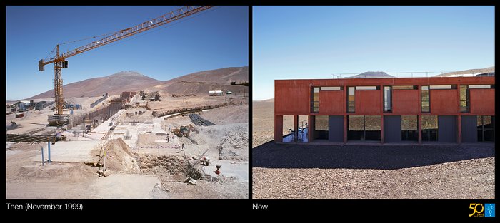 Building the Paranal Residencia — From turbulence to tranquility (side-by-side composite)