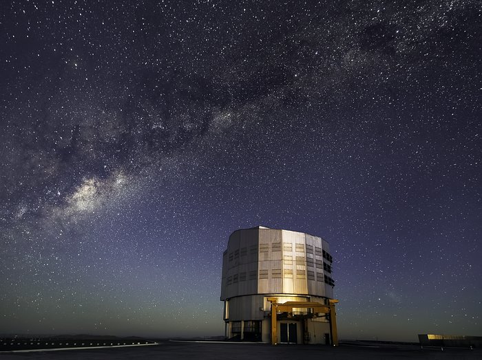 Milky Way emerges as Sun sets over Paranal