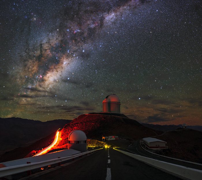 La strada verso la Via Lattea a La Silla 