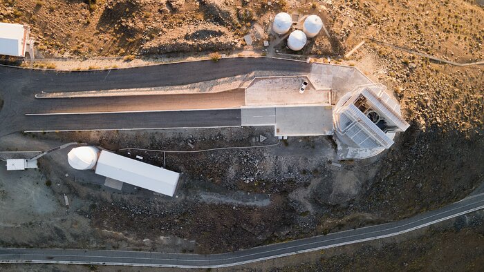 Vista aérea do New Technology Telescope
