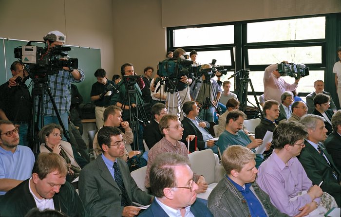 Cameramen during VLT first light press conference