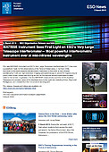 ESO — MATISSE-instrument van ESO's Very Large Telescope Interferometer ziet eerste licht — Organisation Release eso1808nl