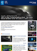 ESO — ESO:s VLT ser hur `Oumuamua får en fartökning — Science Release eso1820sv