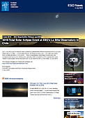 ESO — Eclissi totale di Sole nel 2019 - un evento all'Osservatorio dell'ESO di La Silla in Cile — Organisation Release eso1822it-ch