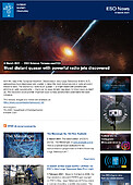 ESO — Descubierto el cuásar más distante con potente emisión de chorros de radio — Science Release eso2103es-cl