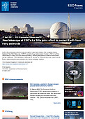 ESO — Un nuevo telescopio instalado en el observatorio La Silla de ESO para proteger la Tierra de asteroides peligrosos — Organisation Release eso2107es