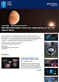 ESO — Novas observações do ESO mostram que exoplaneta rochoso tem apenas metade da massa de Vénus — Science Release eso2112pt