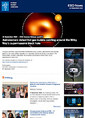 ESO — Les astronomes détectent une bulle de gaz chaud tourbillonnant autour du trou noir supermassif de la Voie lactée. — Science Release eso2212fr-be