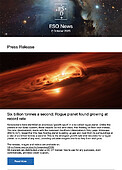ESO — Six billion tonnes a second: Rogue planet found growing at record rate — Press Release eso2516