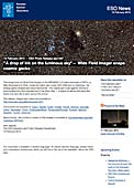 ESO Photo Release eso1307fr-be - « Une goutte d’encre sur un ciel lumineux » — Une image à grand champ capture un gecko cosmique