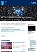 ESO Science Release eso1326is - Ný tegund breytistjörnu fundin — Hárfínar birtusveiflur leiða í ljós nýjan flokk stjarna