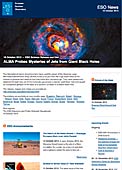 ESO Science Release eso1344es - ALMA sondea los misterios de los chorros procedentes de agujeros negros gigantes