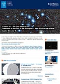 ESO Photo Release eso1406pt-br - Diamantes na cauda do Escorpião — Nova imagem ESO do aglomerado estelar Messier 7