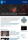 ESO Science Release eso1409de-at - Das VLT erspäht den größten gelben Hyperriesen — Neue und alte Beobachtungen enthüllen ein exotisches Doppelsternsystem