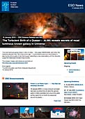 ESO — Kvasaarin myrskyisä syntymä — Science Release eso1602fi