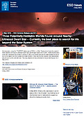 ESO — Três mundos potencialmente habitáveis em torno de uma estrela anã muito fria — Science Release eso1615pt