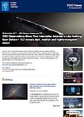 ESO — Des observations de l’ESO témoignent de l’étrange nature du tout premier astéroïde interstellaire détecté à ce jour — Science Release eso1737fr-ch